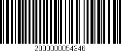 Código de barras (EAN, GTIN, SKU, ISBN): '2000000054346'