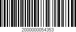 Código de barras (EAN, GTIN, SKU, ISBN): '2000000054353'