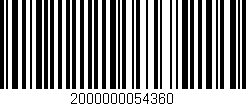 Código de barras (EAN, GTIN, SKU, ISBN): '2000000054360'