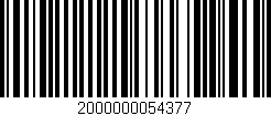 Código de barras (EAN, GTIN, SKU, ISBN): '2000000054377'