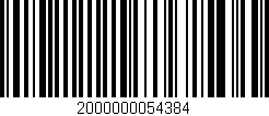 Código de barras (EAN, GTIN, SKU, ISBN): '2000000054384'