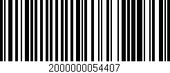 Código de barras (EAN, GTIN, SKU, ISBN): '2000000054407'