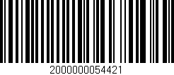 Código de barras (EAN, GTIN, SKU, ISBN): '2000000054421'