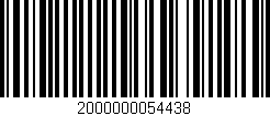 Código de barras (EAN, GTIN, SKU, ISBN): '2000000054438'