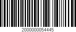 Código de barras (EAN, GTIN, SKU, ISBN): '2000000054445'