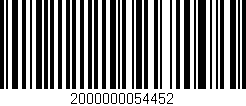 Código de barras (EAN, GTIN, SKU, ISBN): '2000000054452'
