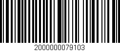 Código de barras (EAN, GTIN, SKU, ISBN): '2000000079103'