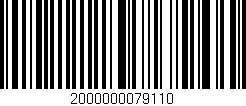 Código de barras (EAN, GTIN, SKU, ISBN): '2000000079110'