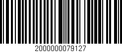 Código de barras (EAN, GTIN, SKU, ISBN): '2000000079127'