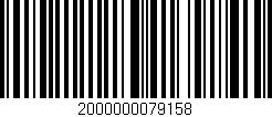 Código de barras (EAN, GTIN, SKU, ISBN): '2000000079158'