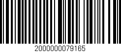 Código de barras (EAN, GTIN, SKU, ISBN): '2000000079165'