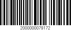 Código de barras (EAN, GTIN, SKU, ISBN): '2000000079172'
