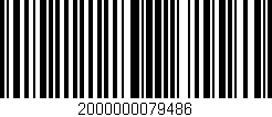 Código de barras (EAN, GTIN, SKU, ISBN): '2000000079486'