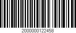 Código de barras (EAN, GTIN, SKU, ISBN): '2000000122458'