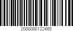 Código de barras (EAN, GTIN, SKU, ISBN): '2000000122465'