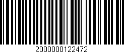 Código de barras (EAN, GTIN, SKU, ISBN): '2000000122472'