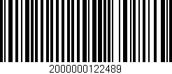 Código de barras (EAN, GTIN, SKU, ISBN): '2000000122489'