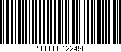 Código de barras (EAN, GTIN, SKU, ISBN): '2000000122496'