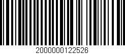 Código de barras (EAN, GTIN, SKU, ISBN): '2000000122526'