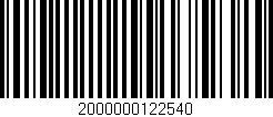 Código de barras (EAN, GTIN, SKU, ISBN): '2000000122540'
