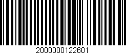 Código de barras (EAN, GTIN, SKU, ISBN): '2000000122601'