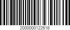 Código de barras (EAN, GTIN, SKU, ISBN): '2000000122618'