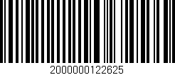 Código de barras (EAN, GTIN, SKU, ISBN): '2000000122625'