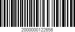 Código de barras (EAN, GTIN, SKU, ISBN): '2000000122656'