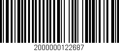 Código de barras (EAN, GTIN, SKU, ISBN): '2000000122687'
