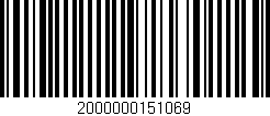 Código de barras (EAN, GTIN, SKU, ISBN): '2000000151069'