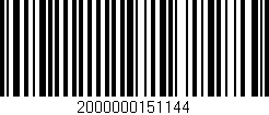 Código de barras (EAN, GTIN, SKU, ISBN): '2000000151144'