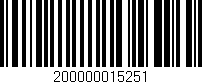 Código de barras (EAN, GTIN, SKU, ISBN): '200000015251'