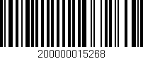 Código de barras (EAN, GTIN, SKU, ISBN): '200000015268'