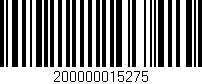Código de barras (EAN, GTIN, SKU, ISBN): '200000015275'