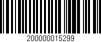 Código de barras (EAN, GTIN, SKU, ISBN): '200000015299'
