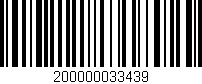 Código de barras (EAN, GTIN, SKU, ISBN): '200000033439'