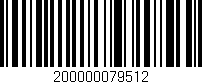 Código de barras (EAN, GTIN, SKU, ISBN): '200000079512'