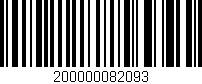 Código de barras (EAN, GTIN, SKU, ISBN): '200000082093'