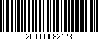 Código de barras (EAN, GTIN, SKU, ISBN): '200000082123'