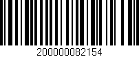 Código de barras (EAN, GTIN, SKU, ISBN): '200000082154'