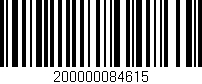 Código de barras (EAN, GTIN, SKU, ISBN): '200000084615'