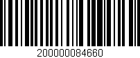 Código de barras (EAN, GTIN, SKU, ISBN): '200000084660'