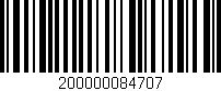 Código de barras (EAN, GTIN, SKU, ISBN): '200000084707'