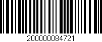 Código de barras (EAN, GTIN, SKU, ISBN): '200000084721'