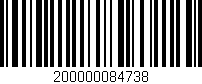 Código de barras (EAN, GTIN, SKU, ISBN): '200000084738'