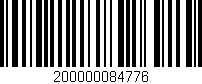 Código de barras (EAN, GTIN, SKU, ISBN): '200000084776'
