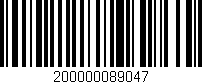 Código de barras (EAN, GTIN, SKU, ISBN): '200000089047'