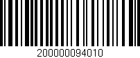 Código de barras (EAN, GTIN, SKU, ISBN): '200000094010'