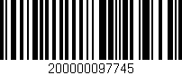 Código de barras (EAN, GTIN, SKU, ISBN): '200000097745'