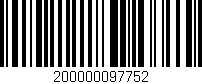 Código de barras (EAN, GTIN, SKU, ISBN): '200000097752'
